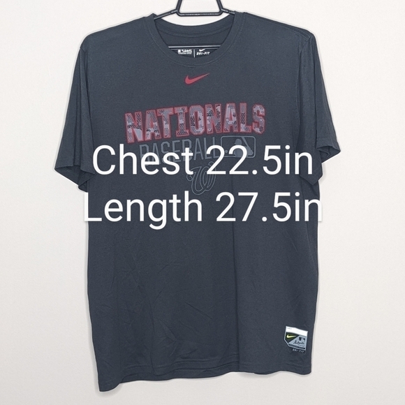 Nike Dri Fit Washington Nationals Baseball Shirt Performance Apparel XL - Picture 4 of 6